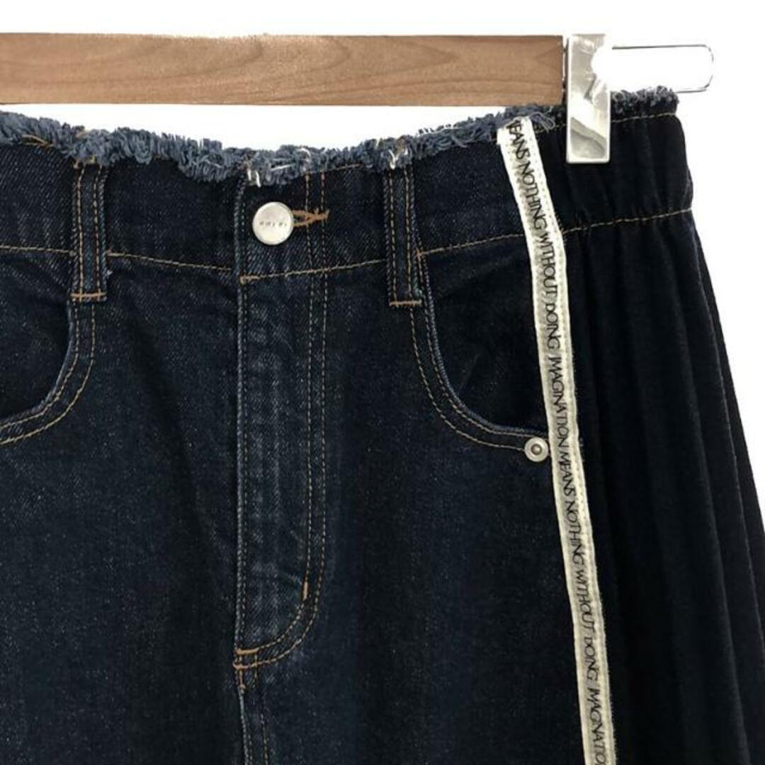 Ameri VINTAGE(アメリヴィンテージ)のAmeri VINTAGE / アメリヴィンテージ | 2020SS | SIDE PLEATS DENIM SKIRT スカート | M | インディゴ | レディース レディースのスカート(ロングスカート)の商品写真