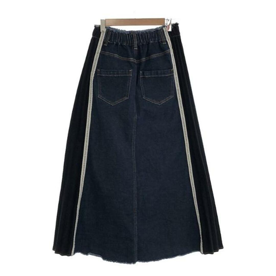 Ameri VINTAGE(アメリヴィンテージ)のAmeri VINTAGE / アメリヴィンテージ | 2020SS | SIDE PLEATS DENIM SKIRT スカート | M | インディゴ | レディース レディースのスカート(ロングスカート)の商品写真