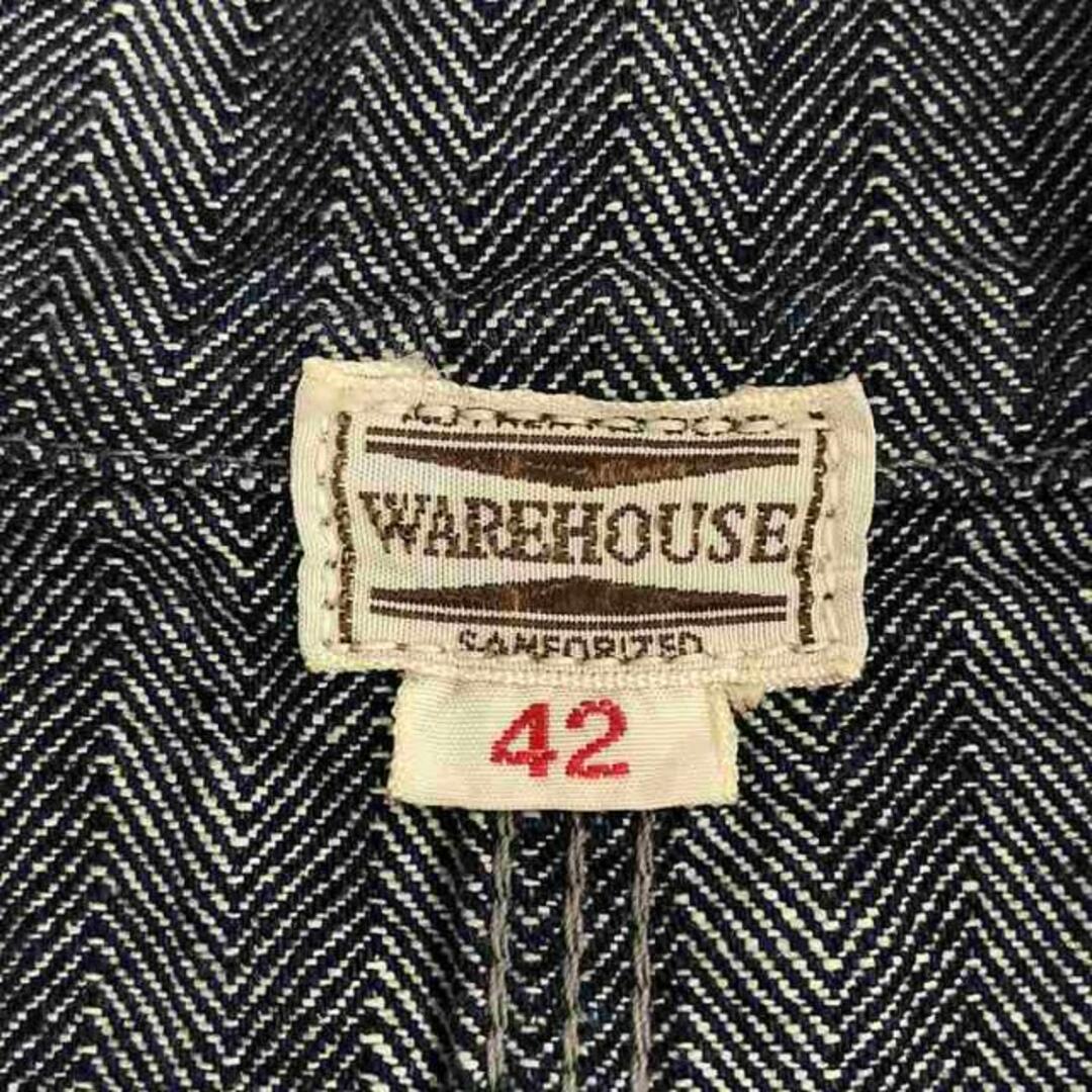 WAREHOUSE(ウエアハウス)のWAREHOUSE / ウエアハウス | ヘリンボーン セルビッチ カバーオール ジャケット | 42 | ブルー/グレー | メンズ メンズのジャケット/アウター(その他)の商品写真