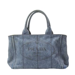 プラダ(PRADA)のプラダ  トートバッグ ブルー  PRADA カナパトート コットンキャンバス(トートバッグ)