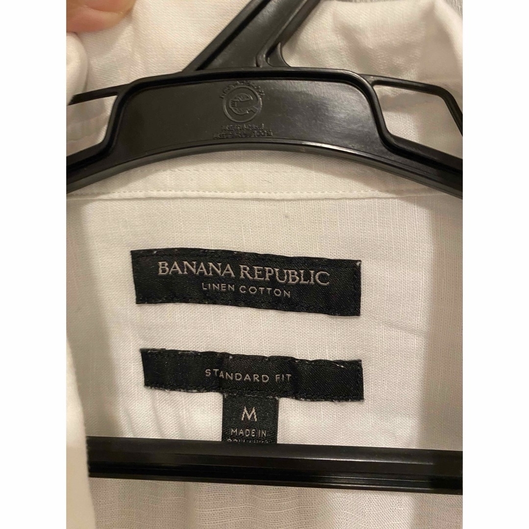 Banana Republic(バナナリパブリック)のバナナリパブリック　メンズ　M 白　シャツ　中古　 メンズのトップス(シャツ)の商品写真