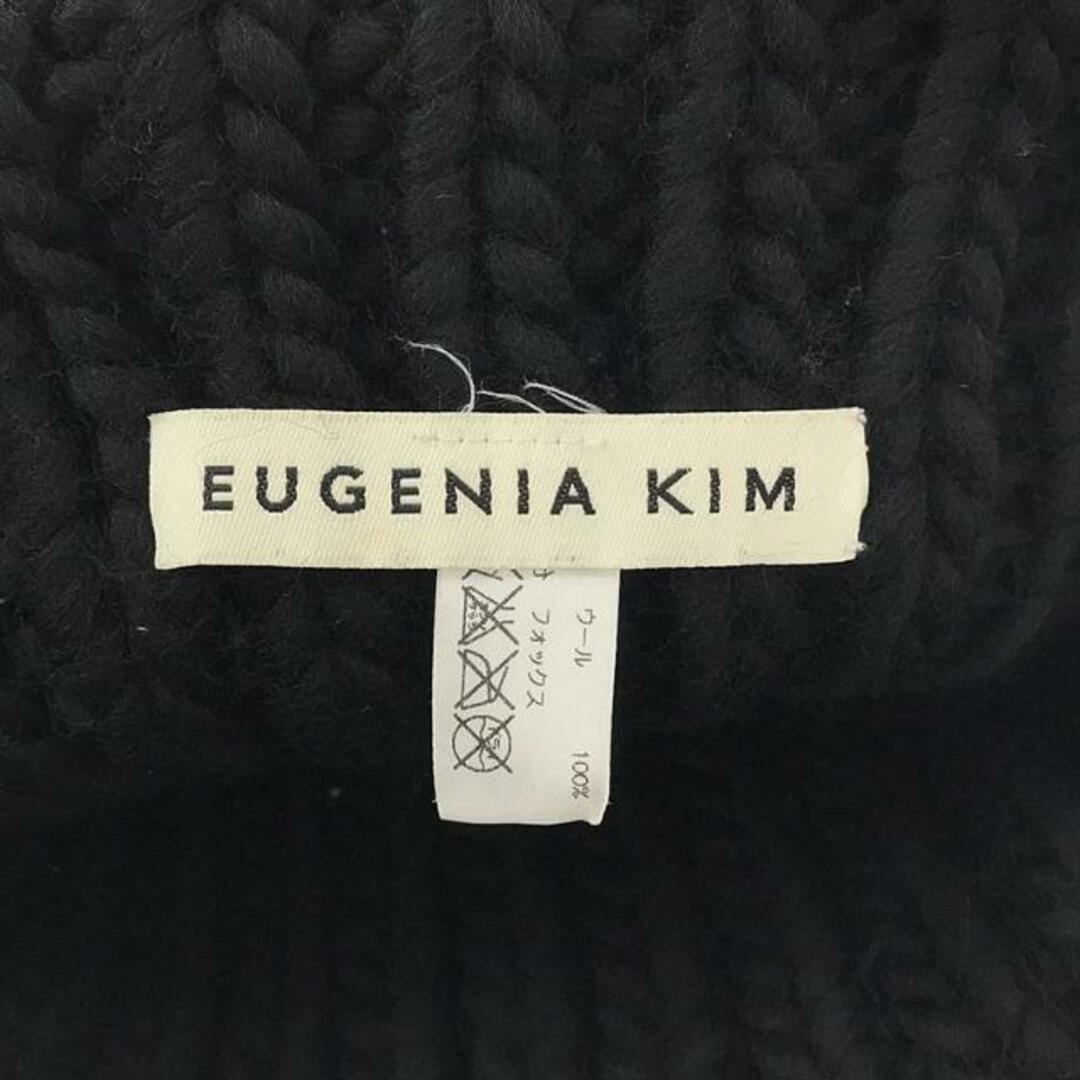 EUGENIA KIM / ユージニアキム | ファー付 ニット帽 | ブラック | レディース レディースの帽子(その他)の商品写真