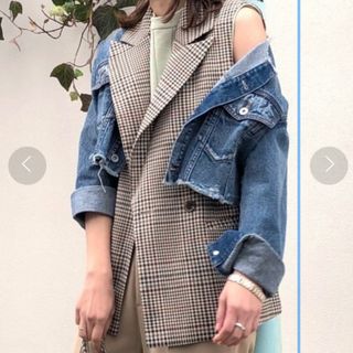 アメリヴィンテージ(Ameri VINTAGE)のAmeri vintage VEST LAYERED DENIM JACKET(Gジャン/デニムジャケット)