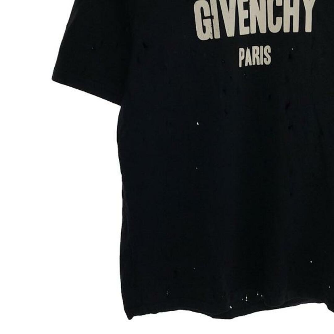 GIVENCHY(ジバンシィ)のGIVENCHY / ジバンシィ | デストロイ ロゴ Tシャツ | M | ブラック/ホワイト | レディース レディースのトップス(Tシャツ(半袖/袖なし))の商品写真