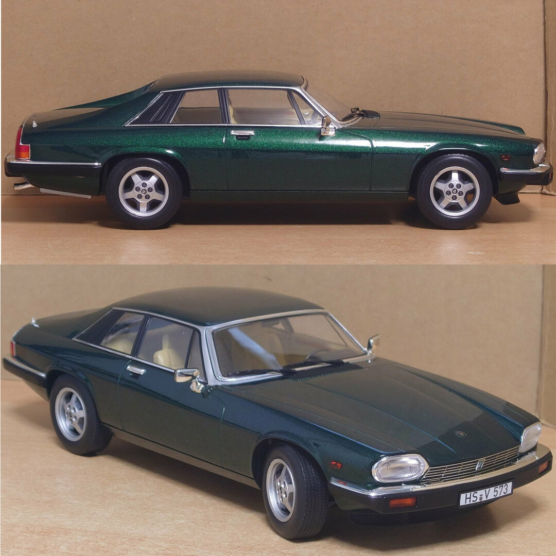 1/18 ジャガーXJ-S 5.3H.E. クーペ 1982 グリーンメタリックの 1/18 ジャガーXJ-S 5.3H.E. クーペ 1982 グリーンメタリックの