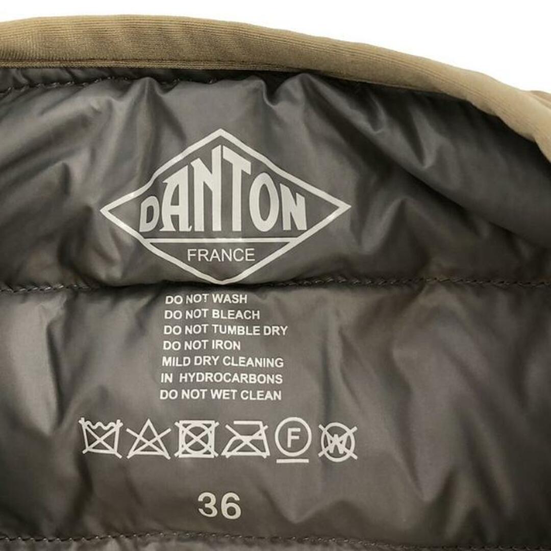 DANTON(ダントン)のDANTON / ダントン | INNER DOWN ノーカラージャケット | 36 | ベージュ | レディース レディースのジャケット/アウター(その他)の商品写真