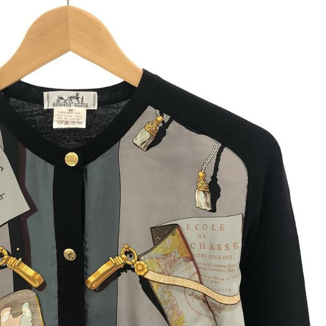 HERMES / エルメス | クルーネックニットカーディガン ECOLE DE HERMES / エルメス | クルーネックニットカーディガン ECOLE DE