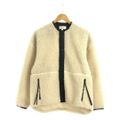 HYKE / ハイク | 2022AW | FAUX SHEARLING JACKET ボアフリース ノーカラージャケット | 1 | アイボリー | レディース