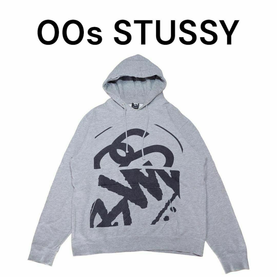 00s STUSSY　両面ビッグプリント　スウェットパーカー　古着　ステューシー メンズのトップス(パーカー)の商品写真