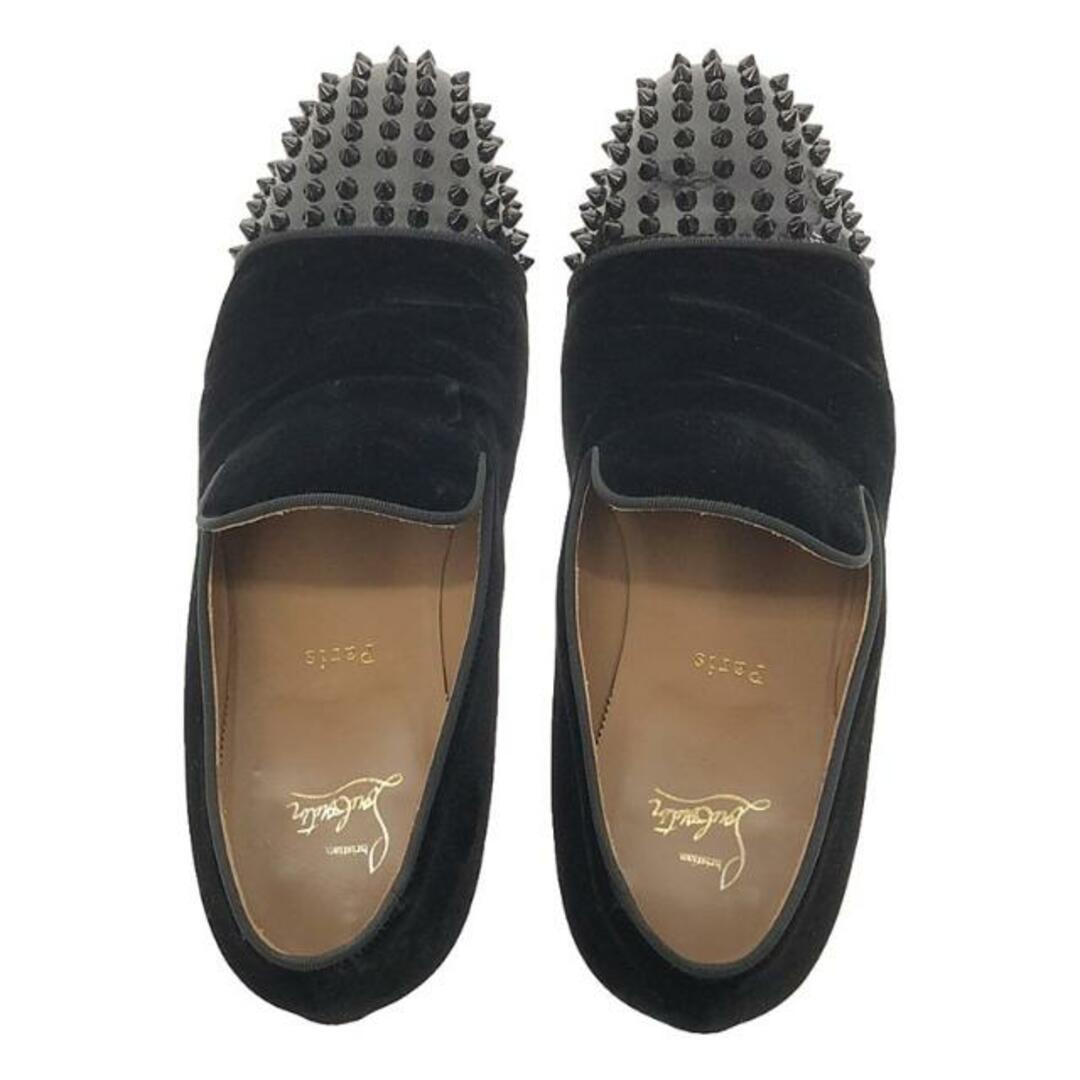 Christian Louboutin(クリスチャンルブタン)のChristian Louboutin / クリスチャンルブタン | SPPOKY ベルベット パテントレザー スパイクスタッズ スリッポンシューズ | 42 | ブラック | メンズ メンズの靴/シューズ(その他)の商品写真