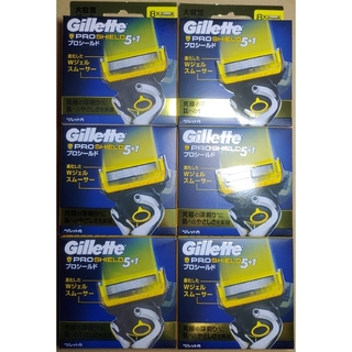 ジレット(Gillette)のジレット プロシールド 5+1 替刃 8個入×6ジレット5枚刃シリーズ最(カミソリ)