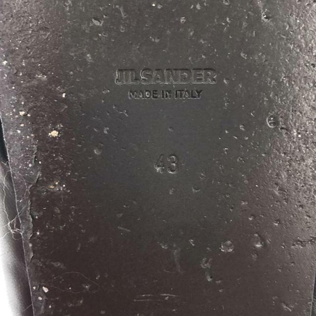 Jil Sander(ジルサンダー)の【美品】  JIL SANDER / ジルサンダー | 2023SS | クロスストラップ レザー スライドサンダル | 43 | ブラック | メンズ メンズの靴/シューズ(サンダル)の商品写真