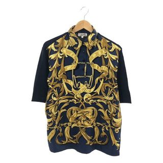 エルメス(Hermes)の【美品】  HERMES / エルメス | 轡の気品 ニット切替 シャツ | L | ネイビー/イエロー | メンズ(Tシャツ/カットソー(半袖/袖なし))