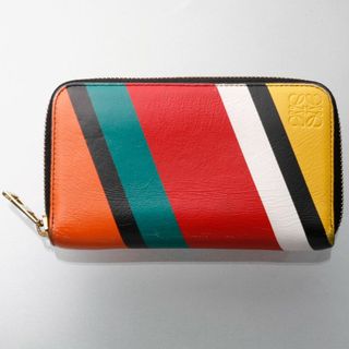 ロエベ(LOEWE)のK3413M ロエベラウンドファスナー 本革 マルチカラー 財布 SPAIN製(財布)