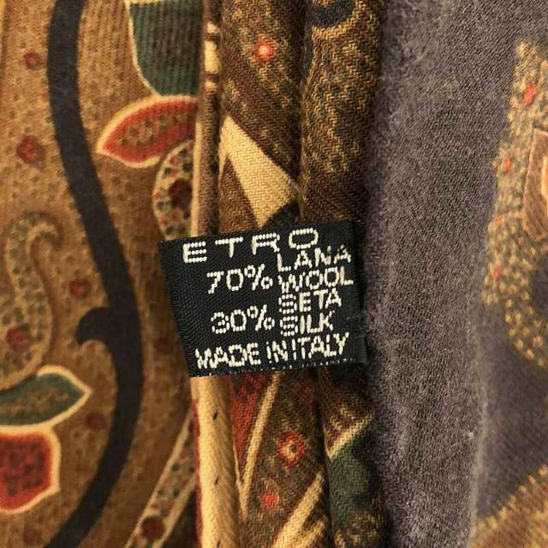 ETRO(エトロ)のETRO / エトロ | ウール シルク ペイズリー柄 大判スカーフ | ブラウン系 レディースのレディース その他(その他)の商品写真