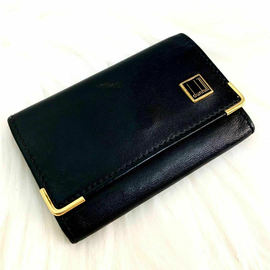 dunhill ダンヒル レザー三つ折り6連キーケース 金金具 ブラック 12 - 小物 dunhill ダンヒル レザー三つ折り6連キーケース 金金具 ブラック 12 - 小物