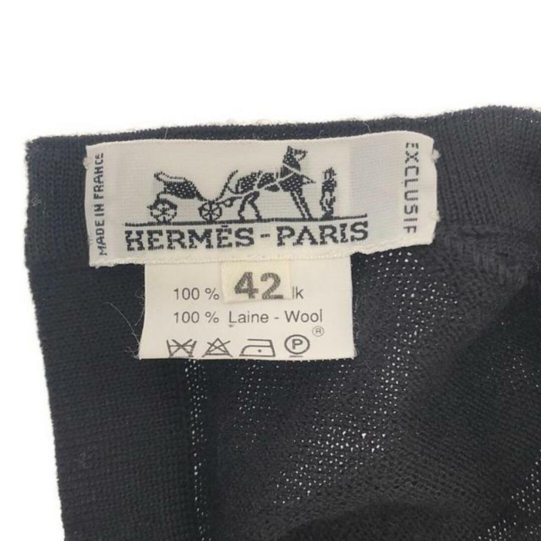 Hermes(エルメス)の【美品】  HERMES / エルメス | スカーフ柄 クルーネックニット カーニバル仮面舞踏会 LE CARNAVAL DE VENIS | 42 | ブラック | レディース レディースのトップス(ニット/セーター)の商品写真