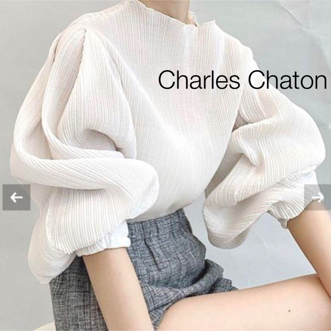 Charles Chaton(シャルルシャトン)のCharles Chaton シャルルシャトン　プリーツシアープルオーバー レディースのトップス(シャツ/ブラウス(長袖/七分))の商品写真