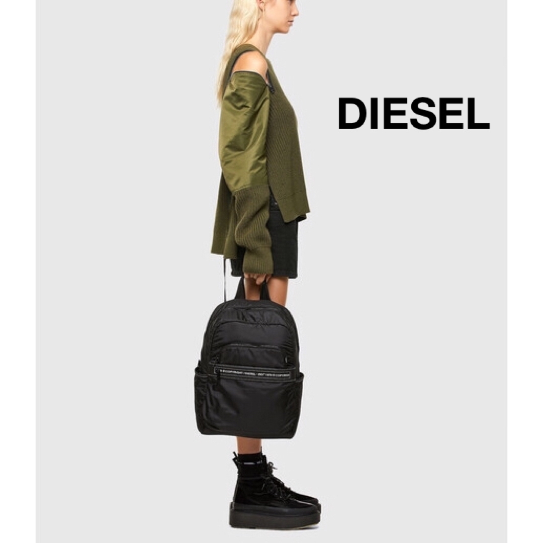 DIESEL(ディーゼル)の☆DIESEL ディーゼル ロゴジップ ナイロン リュック バックパック☆ レディースのバッグ(リュック/バックパック)の商品写真