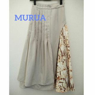 ムルーア(MURUA)の限定お値下げ☆【MURUA】 アシメプリーツフレアスカート(ロングスカート)