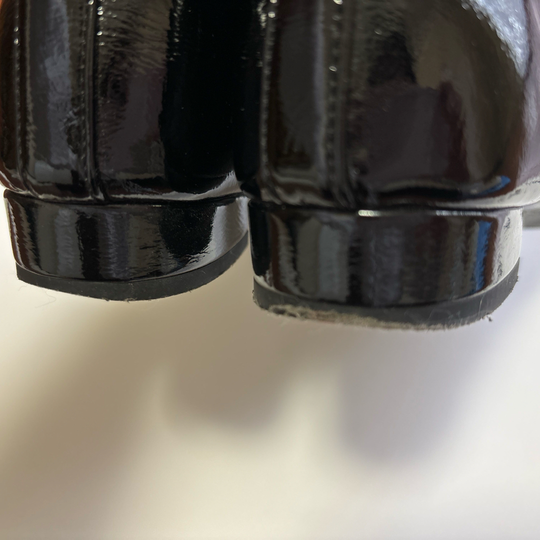 バレエシューズ（黒エナメル） レディースの靴/シューズ(バレエシューズ)の商品写真