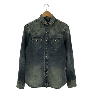 ダブルアールエル(RRL)のRRL / ダブルアールエル | ヴィンテージ加工 デニム ウエスタンシャツ | XS | インディゴ | メンズ(Tシャツ/カットソー(七分/長袖))