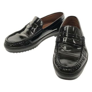 トッズ(TOD'S)のTOD'S / トッズ | エナメル ドライビング コインローファー | 36 1/2 | ブラック | レディース(ブーツ)