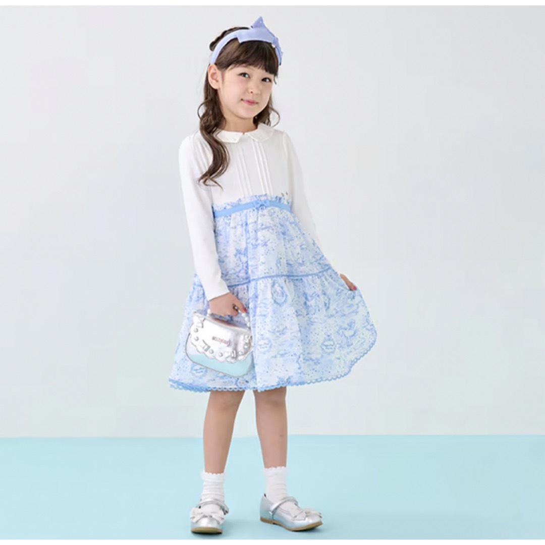 mezzo piano(メゾピアノ)のメゾピアノ　ドッキング　ワンピース　140センチ　新品 キッズ/ベビー/マタニティのキッズ服女の子用(90cm~)(ワンピース)の商品写真