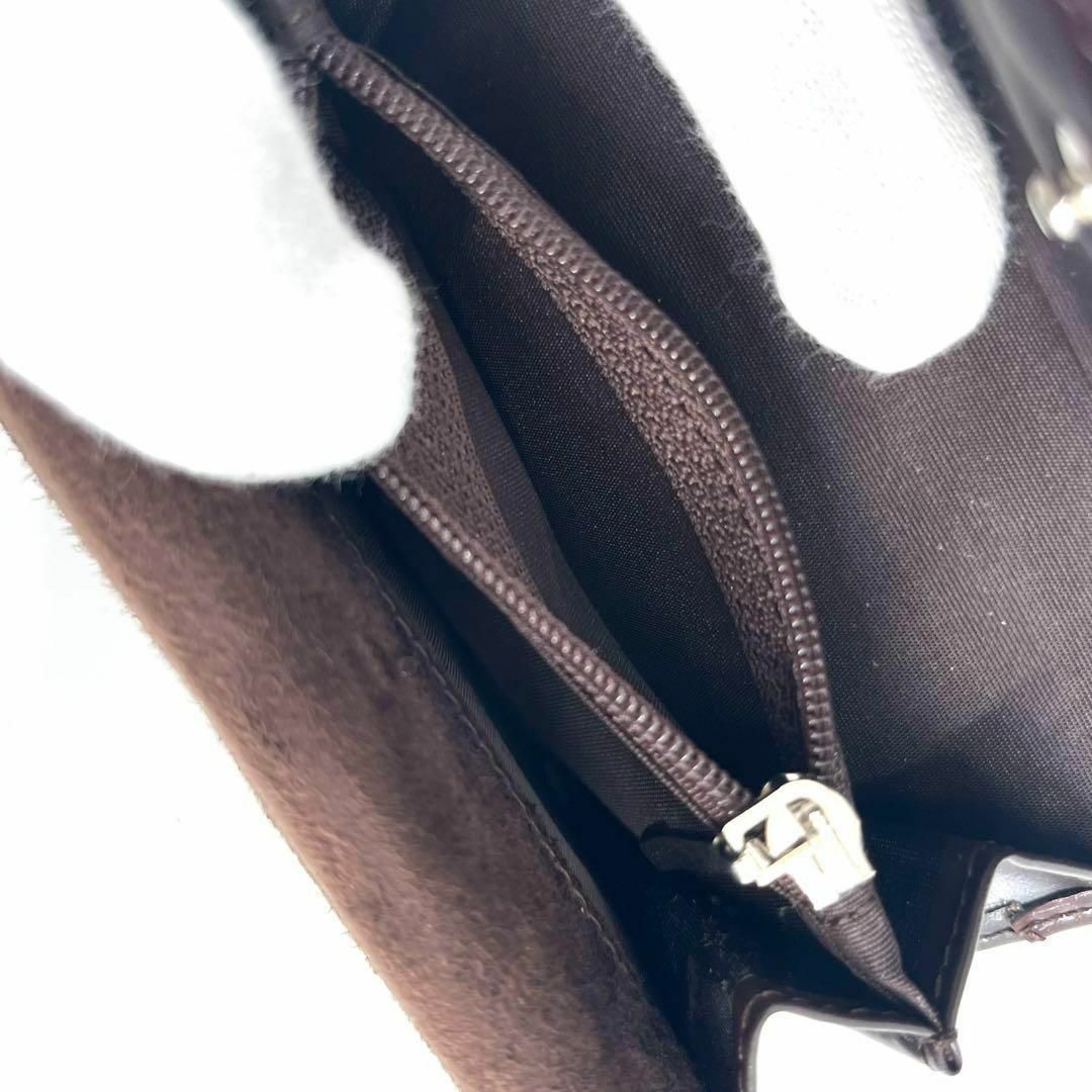 ANNE KLEIN(アンクライン)のアンクライン　折財布　Wホック　ブラウン　e7 メンズのファッション小物(折り財布)の商品写真