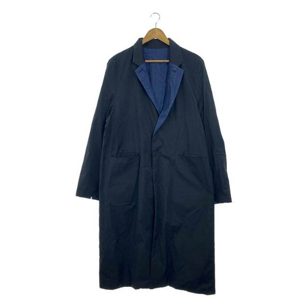 SUNSEA(サンシー)のSUNSEA / サンシー | REVERSIBLE SPECK LINEN COAT / リバーシブル スペック コットン＆リネン コート | 3 | ブラック/ネイビー | メンズ メンズのジャケット/アウター(その他)の商品写真