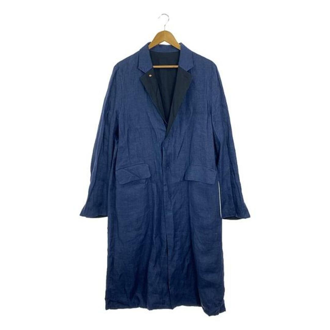 SUNSEA(サンシー)のSUNSEA / サンシー | REVERSIBLE SPECK LINEN COAT / リバーシブル スペック コットン＆リネン コート | 3 | ブラック/ネイビー | メンズ メンズのジャケット/アウター(その他)の商品写真