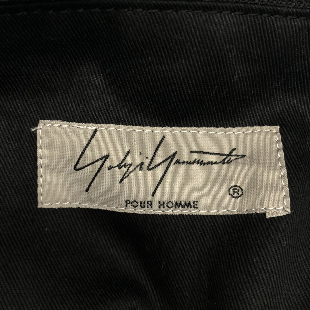 Yohji Yamamoto(ヨウジヤマモト)のYohji Yamamoto POUR HOMME ヨウジヤマモト プールオム 20AW レザーコンビ レーヨンショルダーバッグ ブラック  HR-132-266 メンズのバッグ(ショルダーバッグ)の商品写真