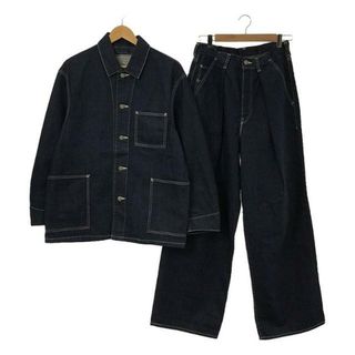 マーカウェア(MARKAWEAR)の【美品】  MARKAWARE / マーカウェア | セットアップ 濃紺デニム カバーオール ジャケット / タックパンツ | 2 | インディゴ | メンズ(その他)