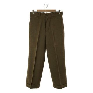 スティーブンアラン(steven alan)の【美品】  steven alan / スティーブンアラン | W/TWL BAGGY STRAIGHT PANTS / センタープレス パンツ | M | カーキ | メンズ(その他)