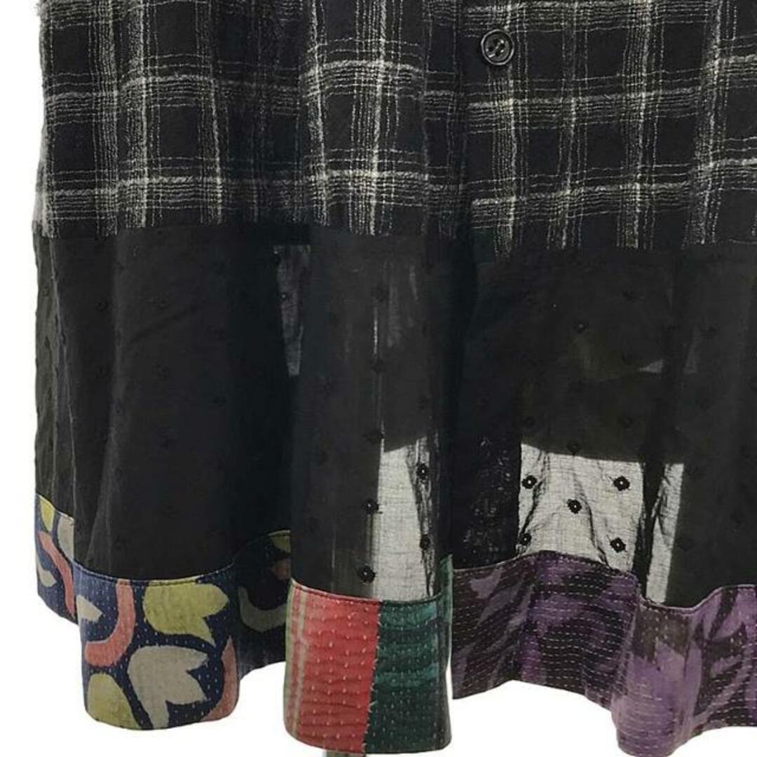 【美品】  tao COMME des GARCONS / タオコムデギャルソン | 2022AW | チェック パッチワーク ノースリーブワンピース | S | マルチカラー | レディース レディースのワンピース(ロングワンピース/マキシワンピース)の商品写真