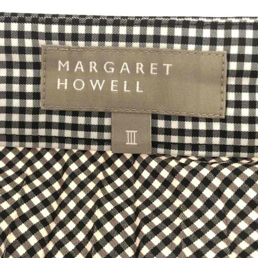 MARGARET HOWELL(マーガレットハウエル)のMARGARET HOWELL / マーガレットハウエル | ギンガムチェック ロングプリーツスカート | 3 | ブラック/ホワイト | レディース レディースのスカート(ロングスカート)の商品写真