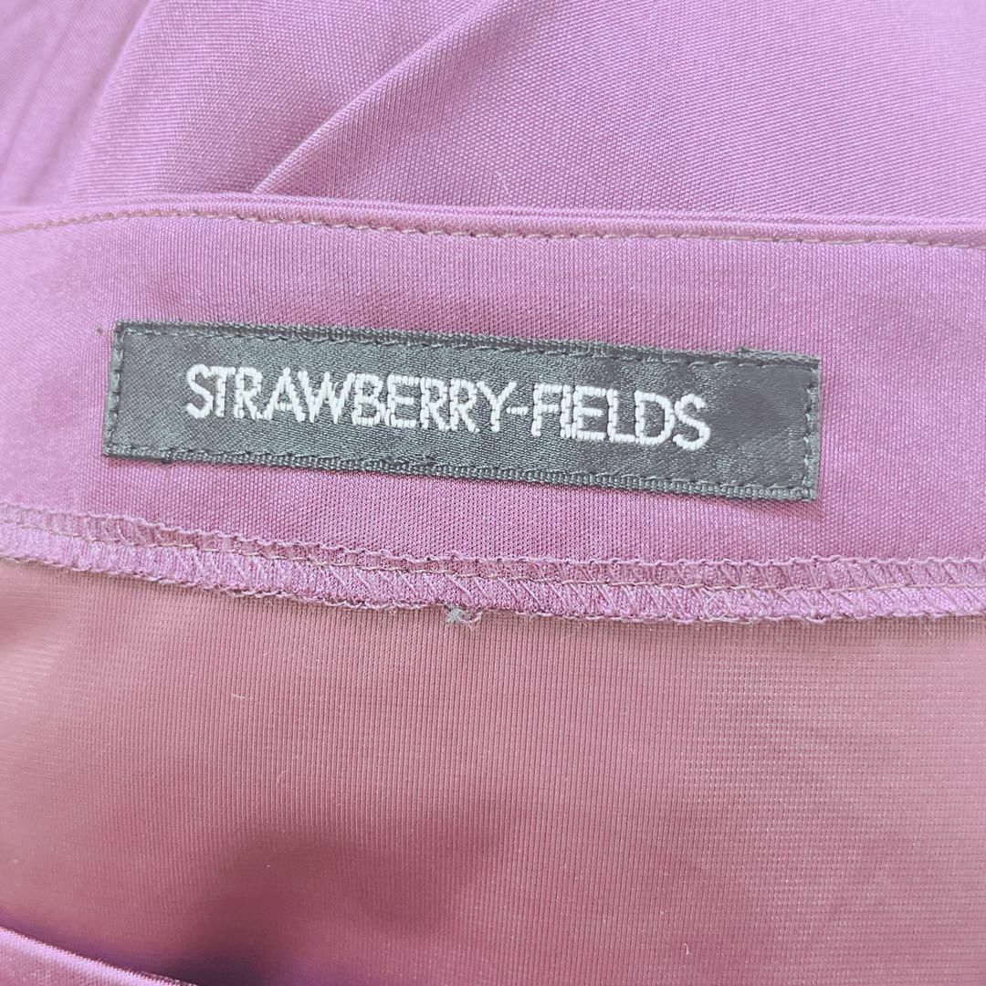 STRAWBERRY-FIELDS(ストロベリーフィールズ)のストロベリーフィールズ　パーティードレス　ウエストドレープワンピース　日本製 レディースのフォーマル/ドレス(その他ドレス)の商品写真