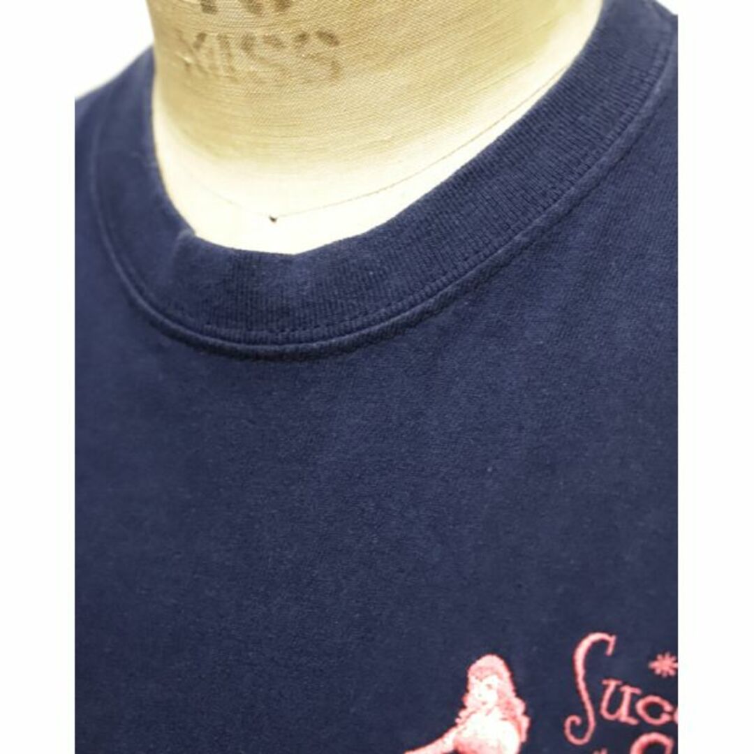 PHERROW'S(フェローズ)のPherrow's　フェローズ　刺繍カスタムポケットTシャツ SUCCUBUS SALOON M NAVY 使用感有 18S-PPT1 レディースのトップス(Tシャツ(半袖/袖なし))の商品写真