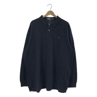 ポロラルフローレン(POLO RALPH LAUREN)のPOLO RALPH LAUREN / ポロラルフローレン | ワンポイントポニー オーバーサイズ ポロカットソー | XXL | ネイビー | メンズ(Tシャツ/カットソー(七分/長袖))