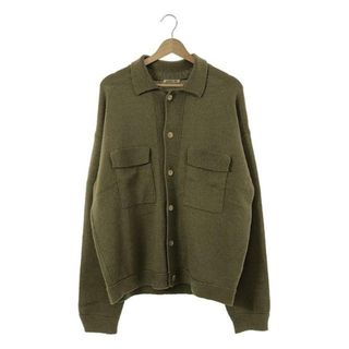 オーラリー(AURALEE)の【美品】  AURALEE / オーラリー | UNEVEN WOOL CORD KNIT BLOUSON / ニット ジャケット ブルゾン | 5 | khaki beige | メンズ(その他)