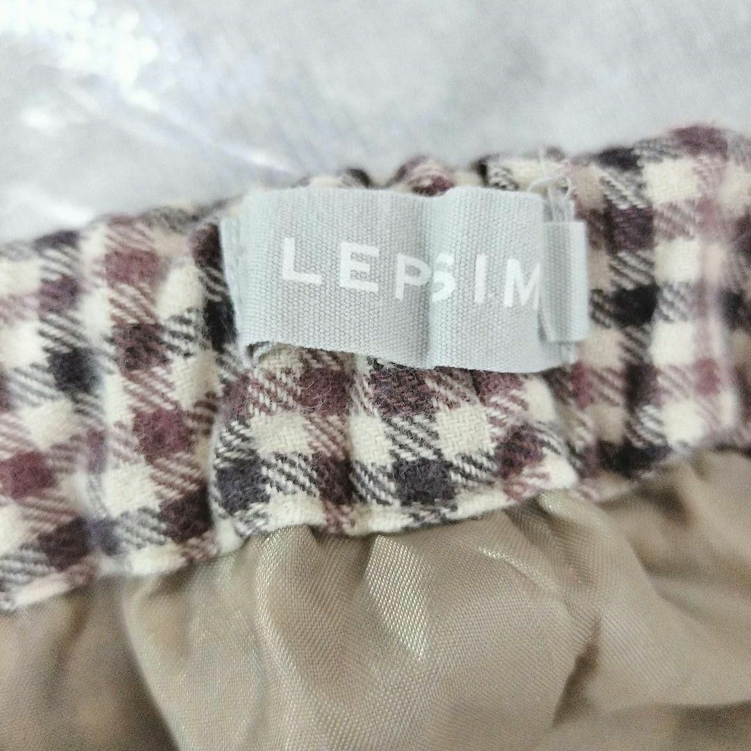 LEPSIM(レプシィム)の【LEPSIM】レプシィム ワイドパンツ（L）チェック ウエストゴム 紐 綿 レディースのパンツ(カジュアルパンツ)の商品写真