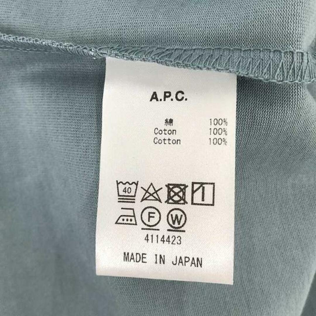 A.P.C(アーペーセー)の【新品】  A.P.C. / アーペーセー | ロゴ刺しゅう ハーフスリーブ ポケットTシャツ | S | ライトブルー | レディース レディースのトップス(Tシャツ(半袖/袖なし))の商品写真