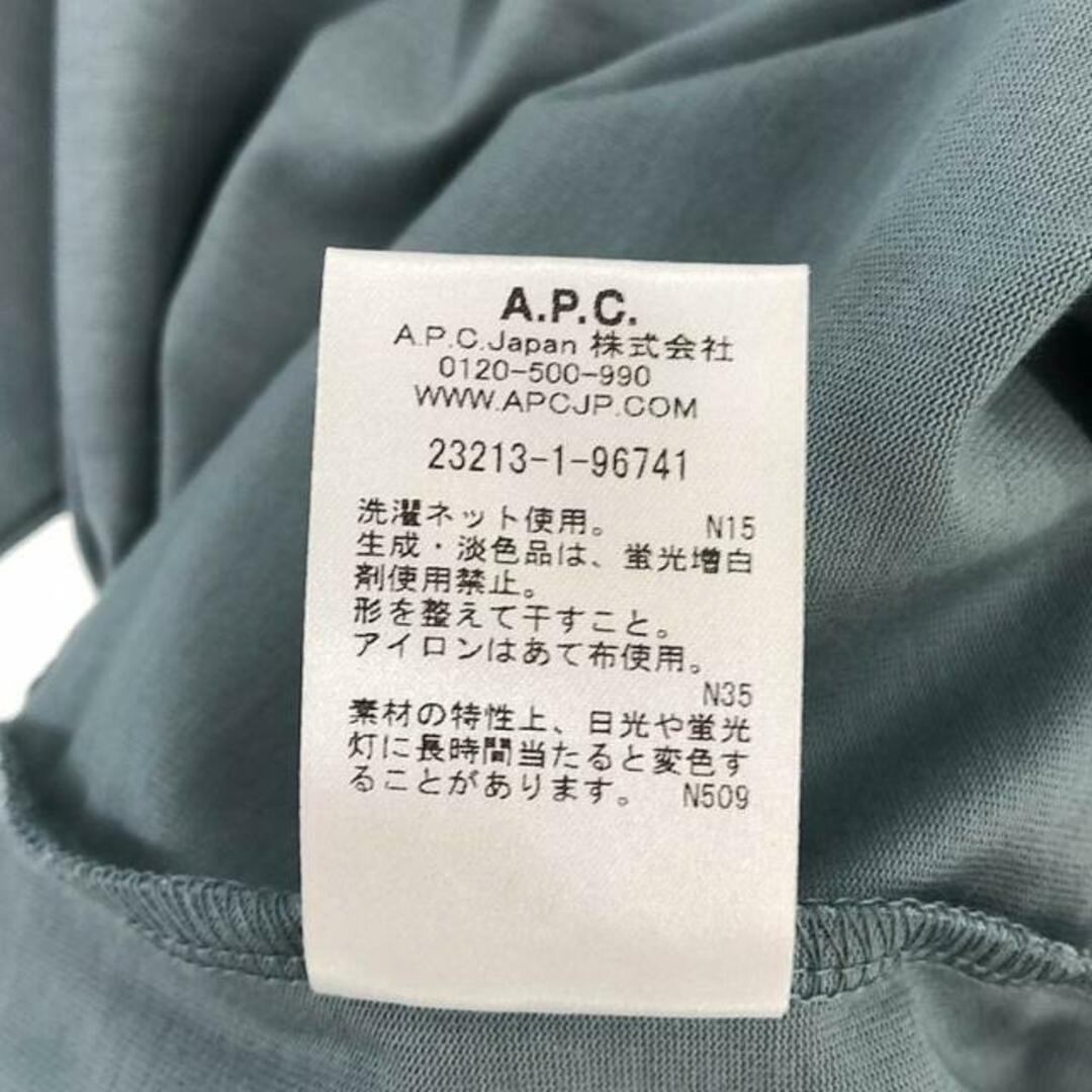 A.P.C(アーペーセー)の【新品】  A.P.C. / アーペーセー | ロゴ刺しゅう ハーフスリーブ ポケットTシャツ | S | ライトブルー | レディース レディースのトップス(Tシャツ(半袖/袖なし))の商品写真