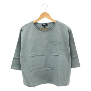 アーペーセー(A.P.C)の【新品】  A.P.C. / アーペーセー | ロゴ刺しゅう ハーフスリーブ ポケットTシャツ | S | ライトブルー | レディース(Tシャツ(半袖/袖なし))