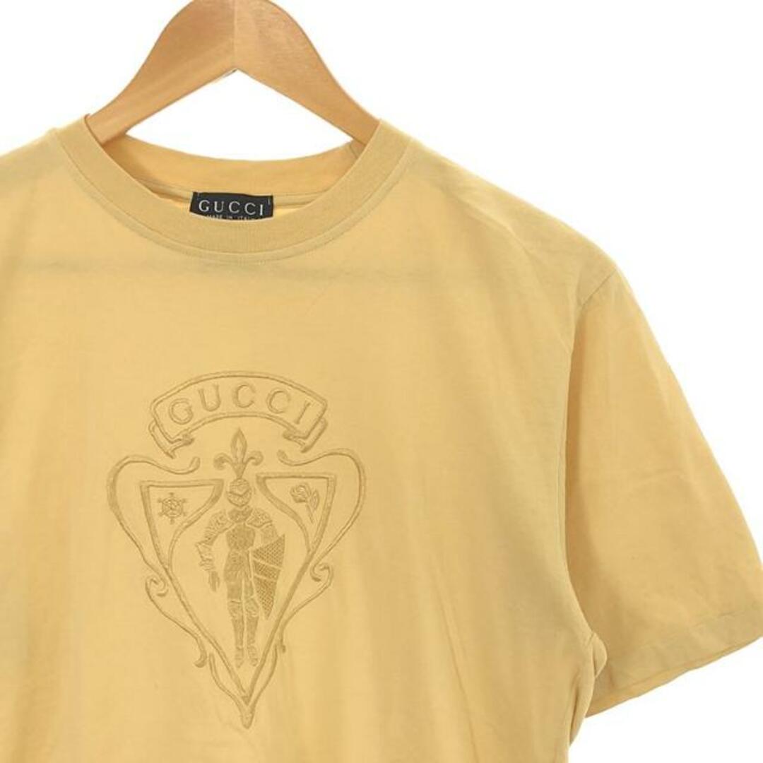 Gucci(グッチ)のGUCCI / グッチ | フロント刺しゅう Tシャツ | M | イエロー | レディース レディースのトップス(Tシャツ(半袖/袖なし))の商品写真