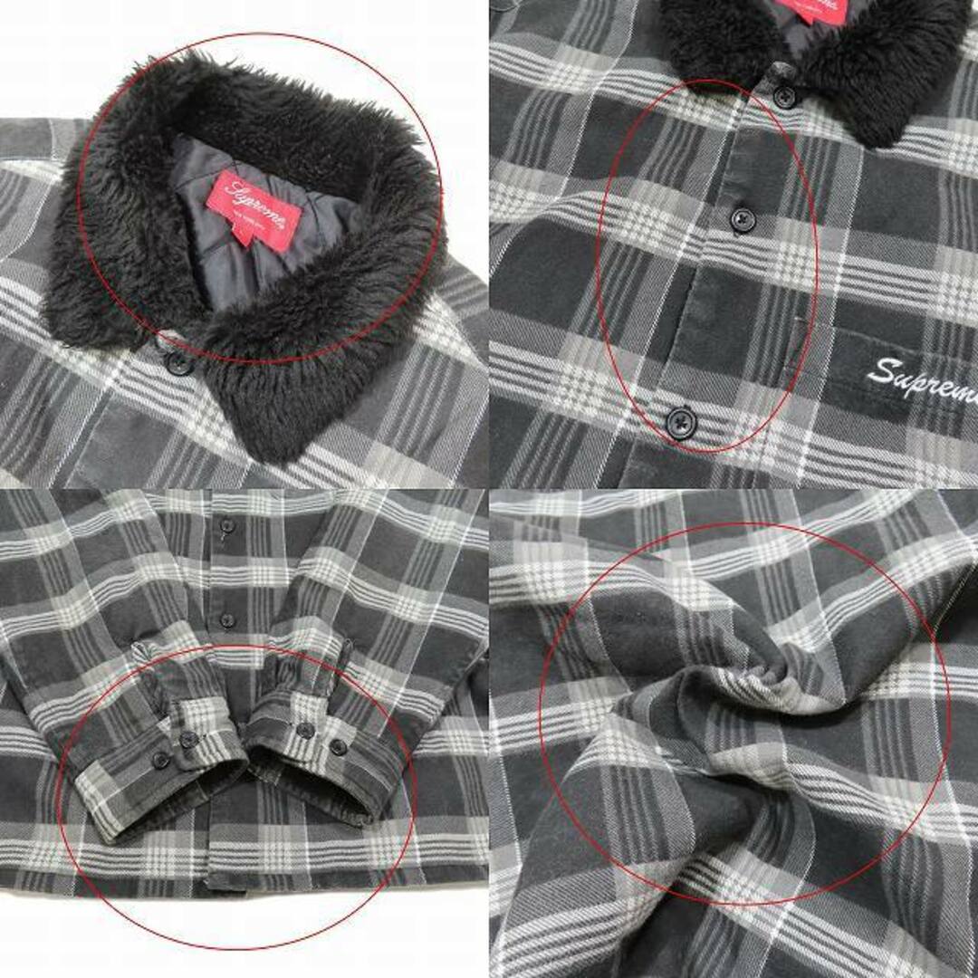 Supreme(シュプリーム)のSUPREME Faux Fur Collar Flannel Shirt メンズのジャケット/アウター(ブルゾン)の商品写真