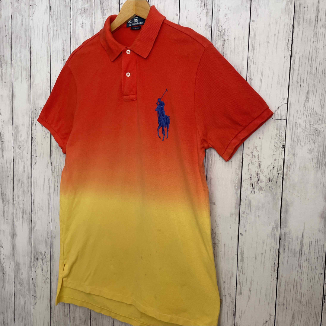 POLO RALPH LAUREN(ポロラルフローレン)のポロバイラルフローレン ポロシャツ ビッグポニー グラデーションヴィンテージ古着 メンズのトップス(ポロシャツ)の商品写真