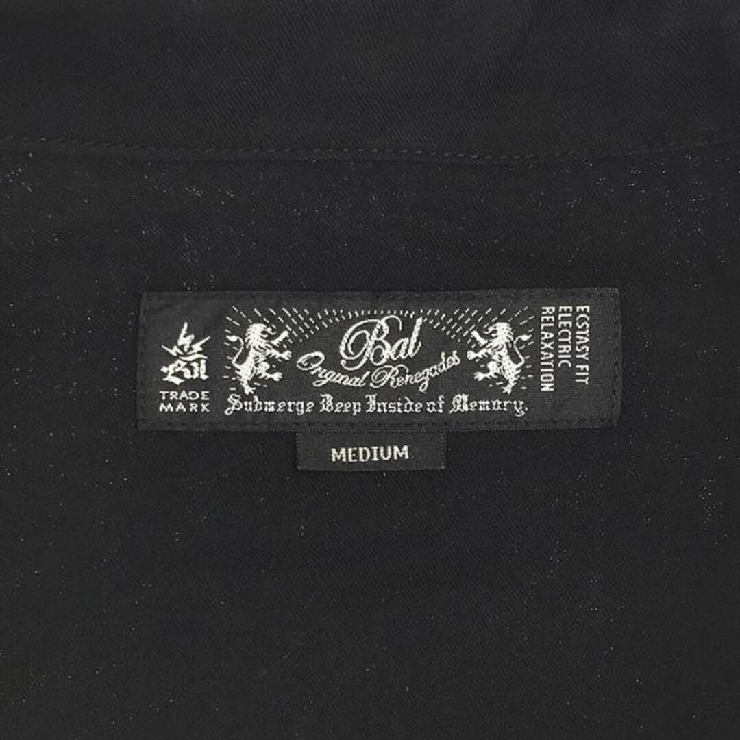 BAL(バル)のbal / バル | レーヨン オープンカラー 半袖シャツ | M | ブラック | メンズ メンズのトップス(Tシャツ/カットソー(半袖/袖なし))の商品写真