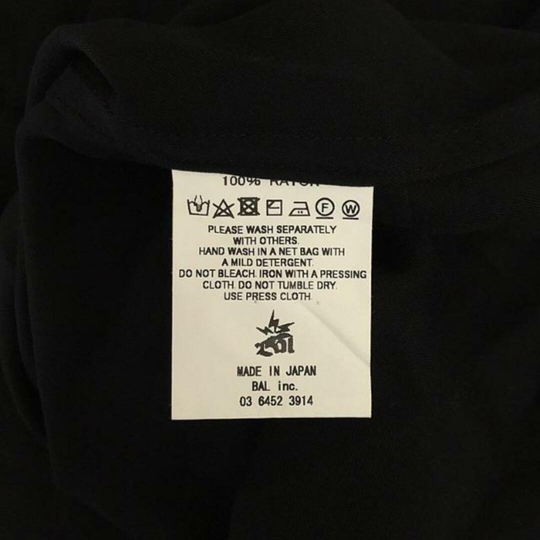 BAL(バル)のbal / バル | レーヨン オープンカラー 半袖シャツ | M | ブラック | メンズ メンズのトップス(Tシャツ/カットソー(半袖/袖なし))の商品写真