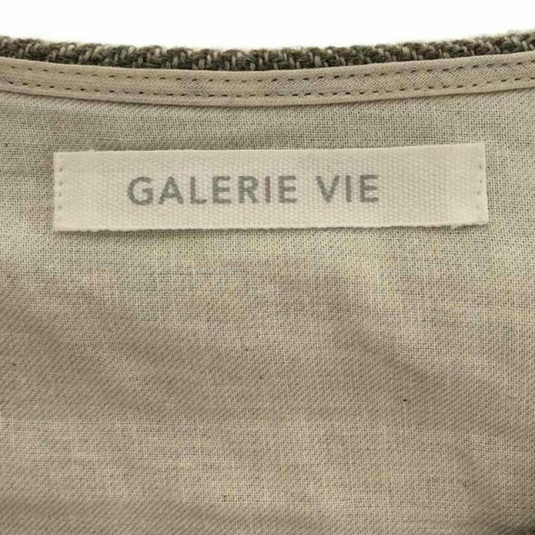 GALERIE VIE(ギャルリーヴィー)のGALERIE VIE / ギャルリーヴィー | ウールリネンツイード ジャンプスーツ | F | ライトブラウン | レディース レディースのパンツ(サロペット/オーバーオール)の商品写真